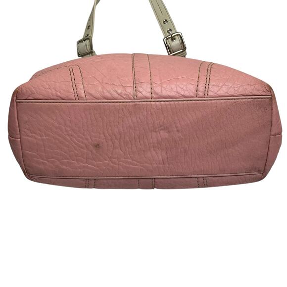 Coach Hamilton Pink Pebbled Leather Tote Shoulder Bag - Picture 6 of 14